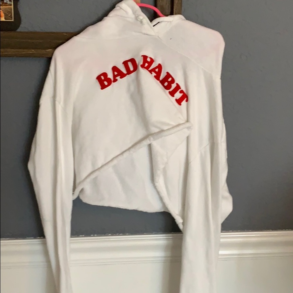 Very short hoodie